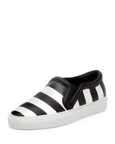 Givenchy  Striped Leather Skate Shoe
