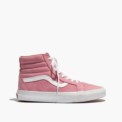 vans® sk8-hi leather high-top sneakers in pink