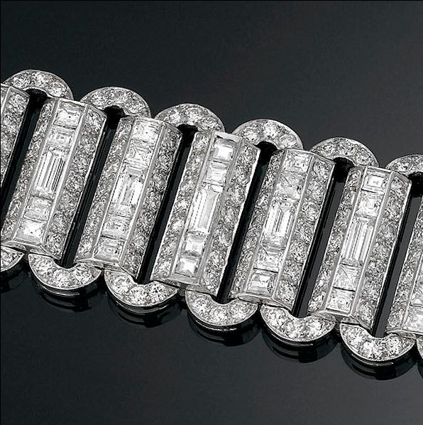 Impeccable white diamonds totaling 44.20 carats dazzle in this Tiffany & Co....