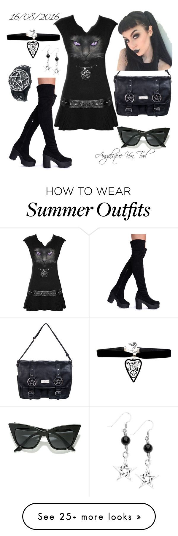 "Goth Summer Outfit" by angelique-von-tod on Polyvore featuring Killst...