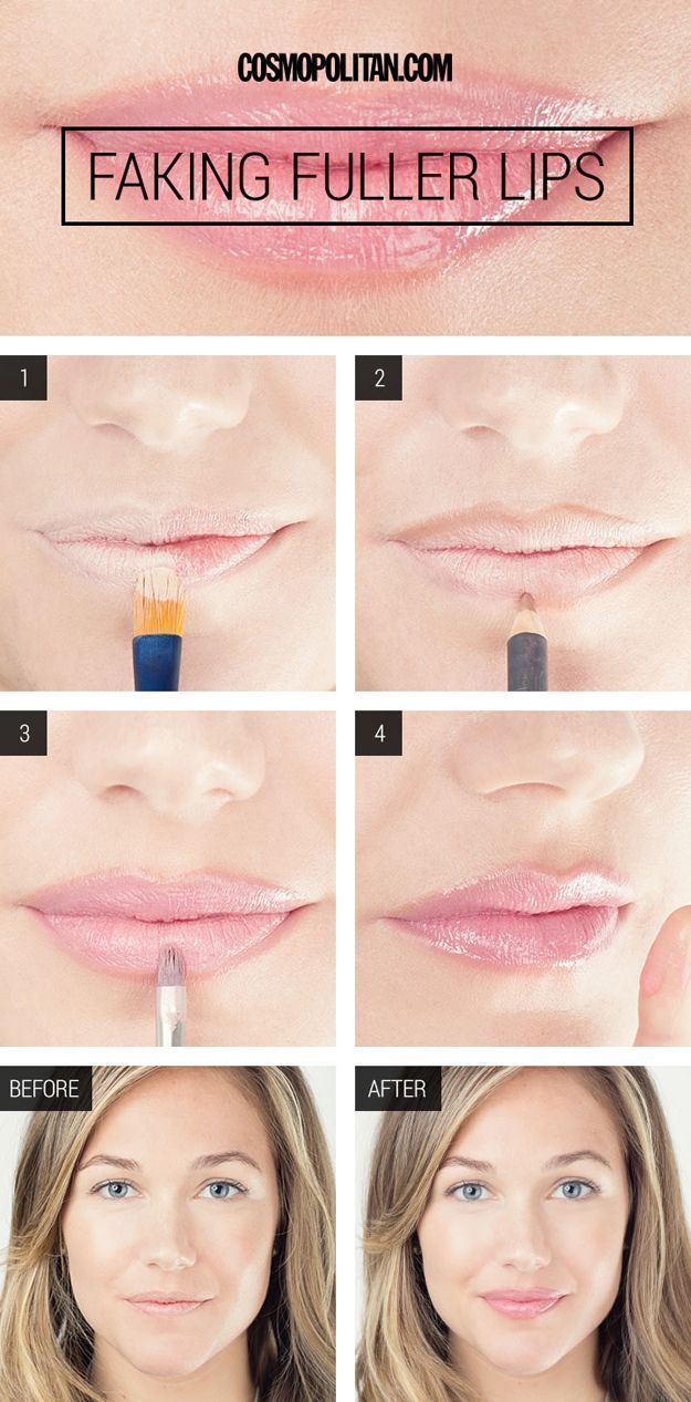 Easy Makeup Hacks for Faking Bigger Lips by Makeup Tutorials at makeuptutorials....