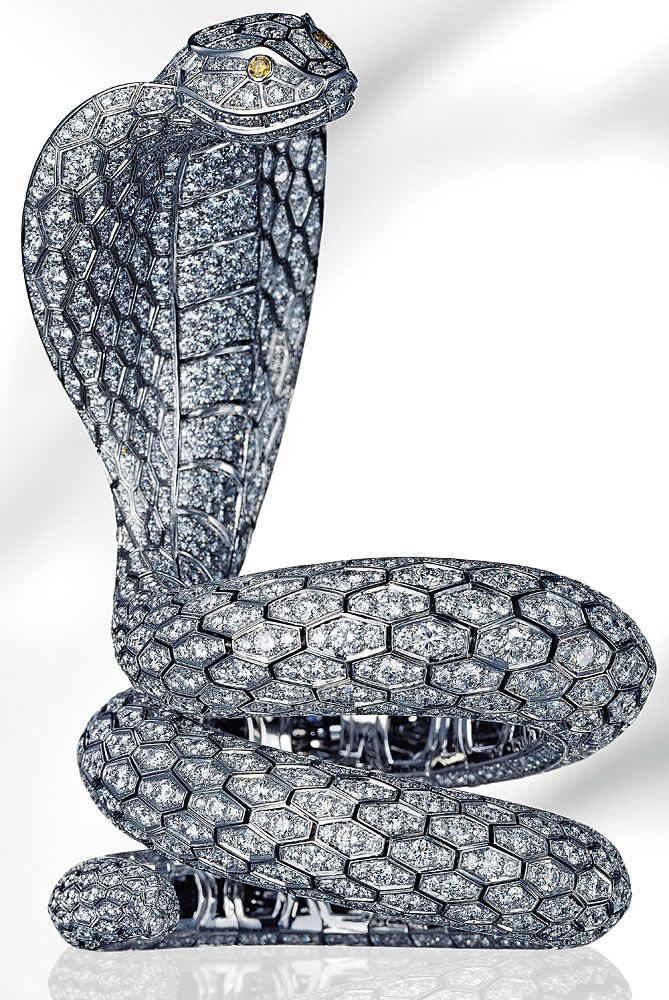 CARTIER Diamond-Encrusted Cobra Bracelet