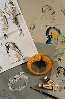 Cartier / Sketches and Model for Parrot Bracelet...