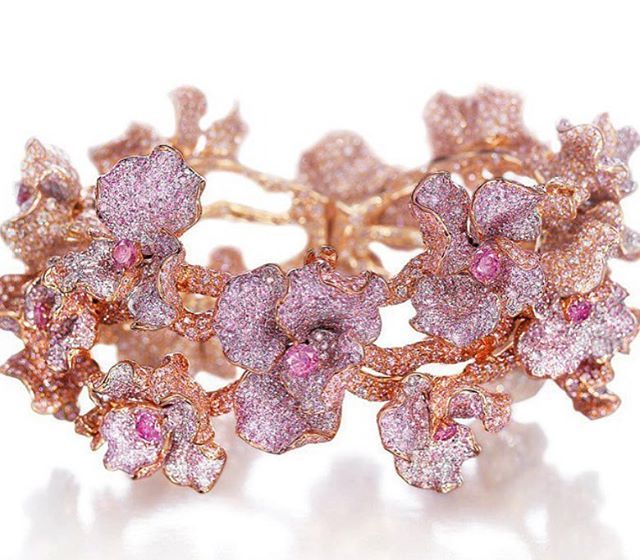 Countdown to Couture 2016! We love this spectacular pop of pink diamonds by @neh...