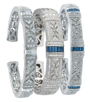diamond and sapphire cuffs......