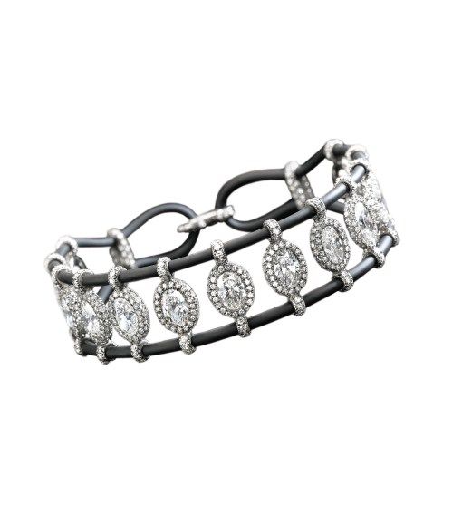 Diamond Rubber Bracelet | Sotheby's Diamonds...