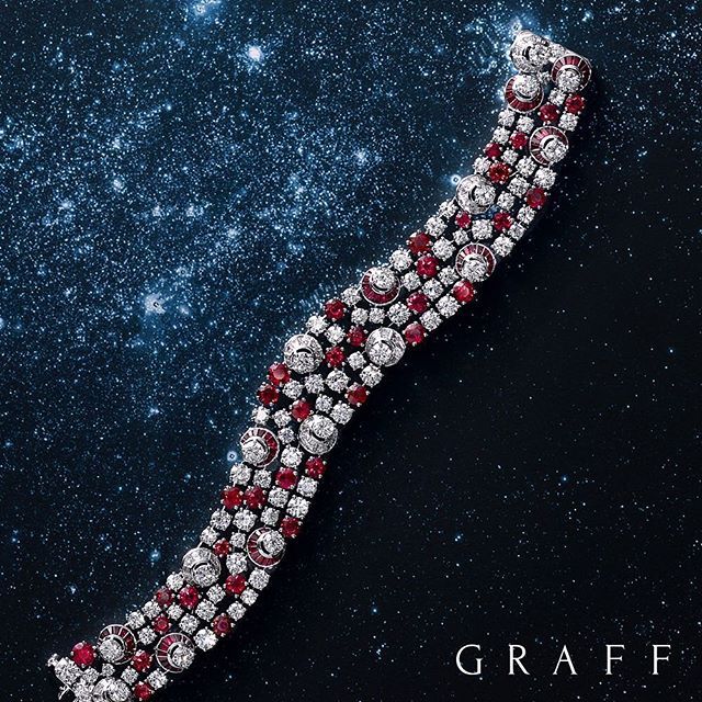 GRAFF bracelet with 300 rubies and diamonds set by hand by Graff’s Master Craf...
