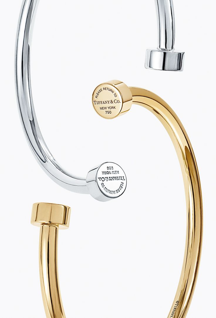 Make the rounds. Return to Tiffany® cuffs in sterling silver and 18k gold are t...