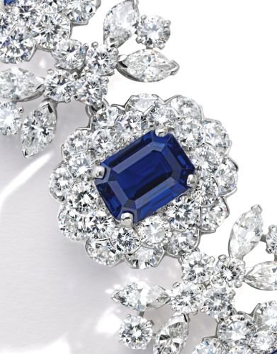 Platinum, Sapphire and Diamond Bracelet, Van Cleef & Arpels (detail)