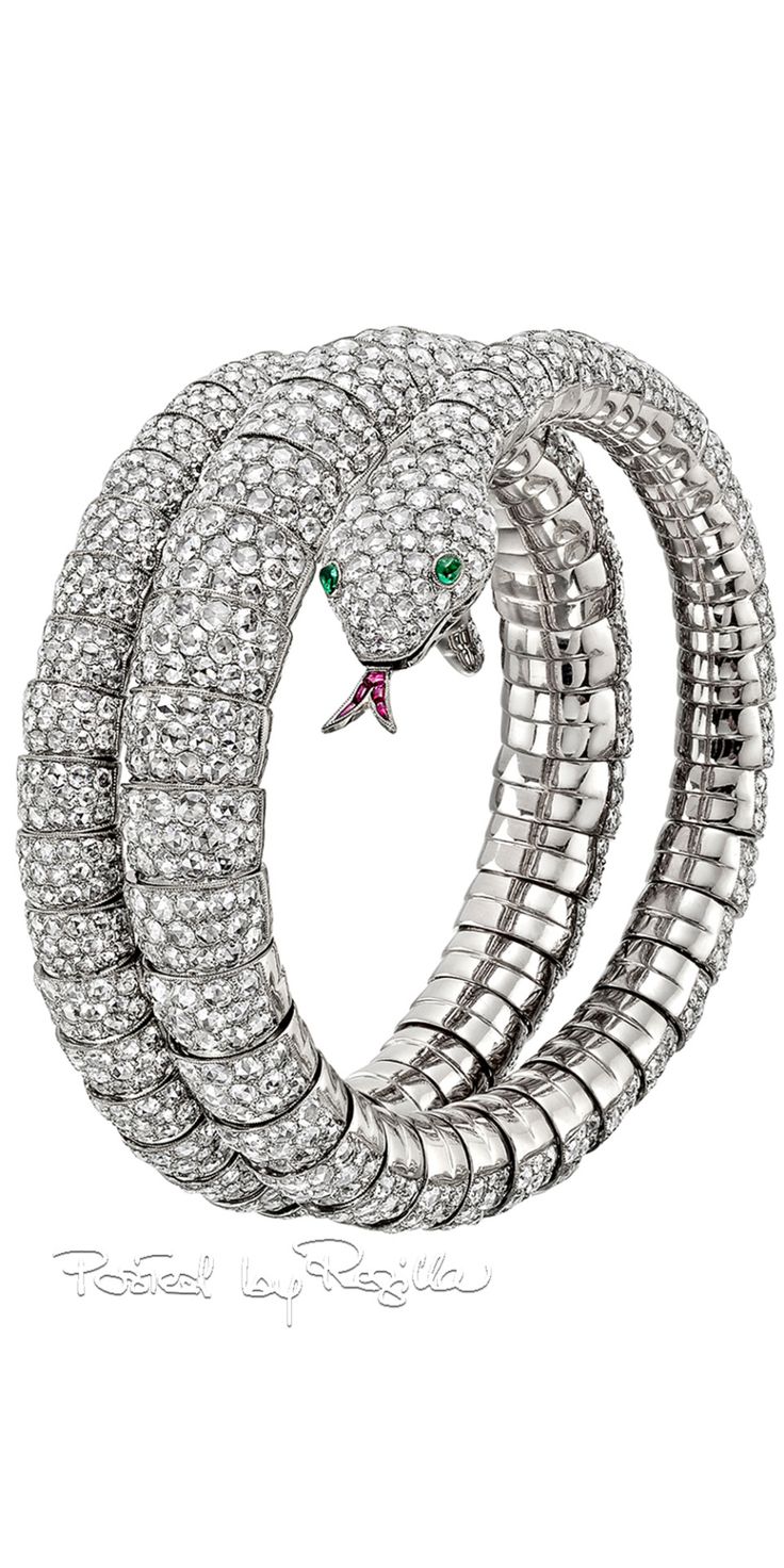 Regilla ⚜ diamond-snake-wrap-bracelet...