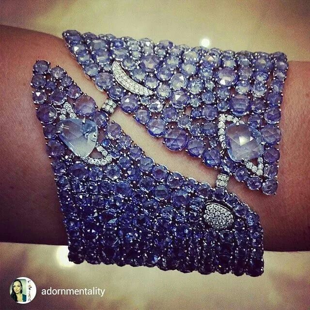 repost from Adornmentality Check out this stunning #sapphire #cuff by @ethomaria...