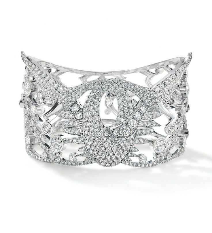 Swan Diamond Cuff. New Wonderland Collection 2012 A glistening, spectacular brac...
