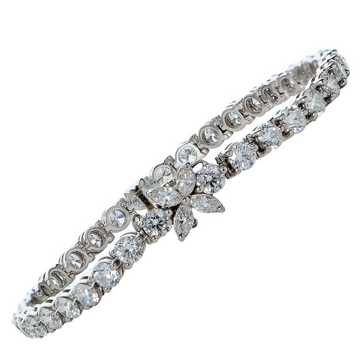 Tiffany & Co. 8.49 Carat Diamond Platinum Bracelet | 1stdibs.com