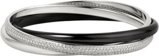 Trinity de Cartier bracelet White gold, ceramic, diamonds...