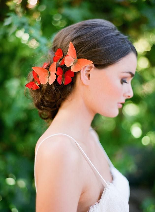 Photographer: Jose Villa; Classic wedding hairstyle with luxurious details;...