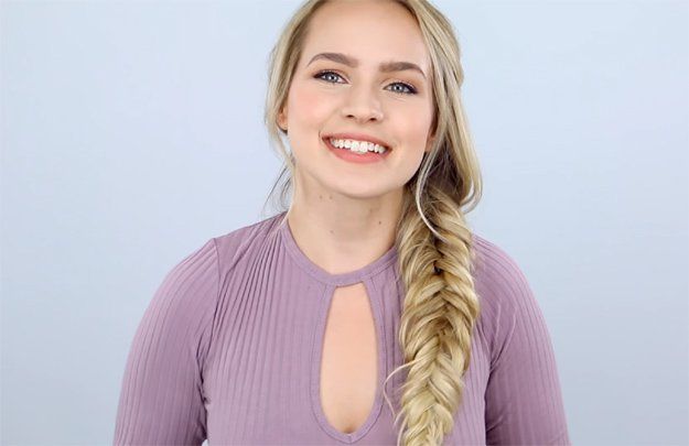 Easy Fishtail Braid | Looking for cute and easy back to school hairstyles? We&#3...