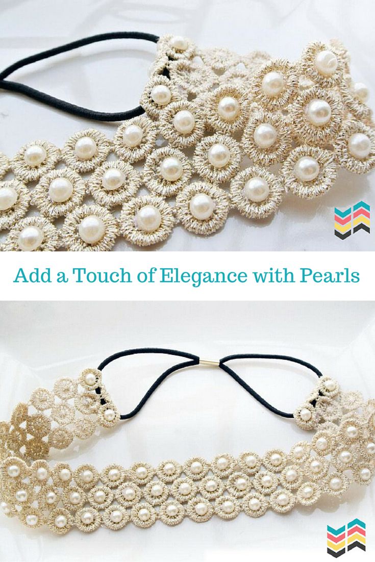 A pearl lace headband perfect to add elegance to any occasion.