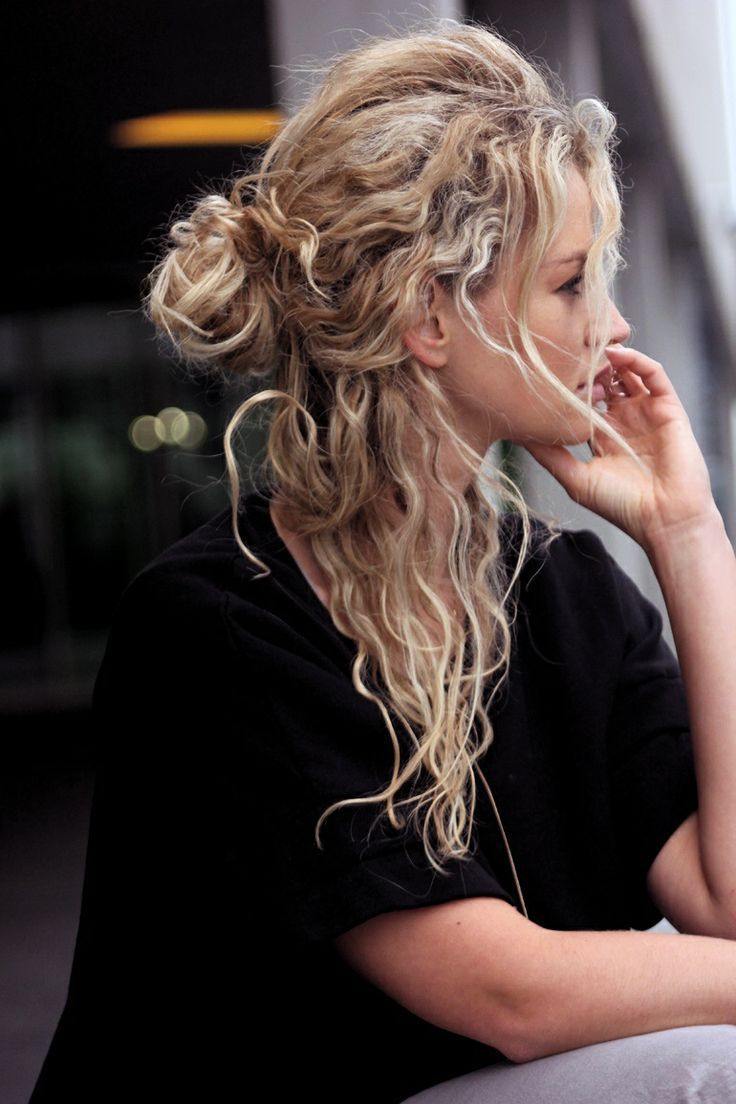 #Blonde. #Curls. Half up....