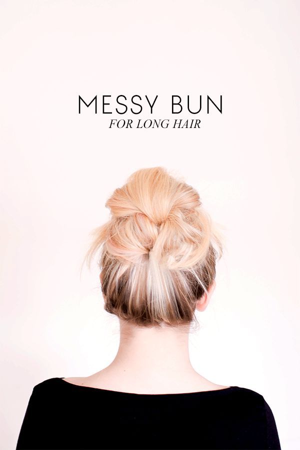 #DIY - #messy #bun for #long #hair