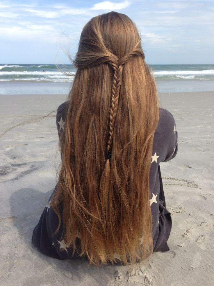 long hair with a braid....