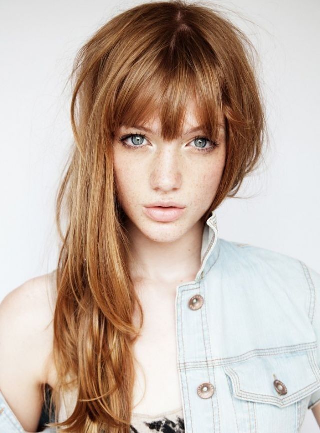 Long layers, short bangs. I always try for this and never like it, but here we a...