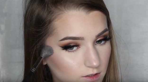 Dust Highlighter over cheekbones | Flawless Face Makeup Tutorial For A Truly Gla...