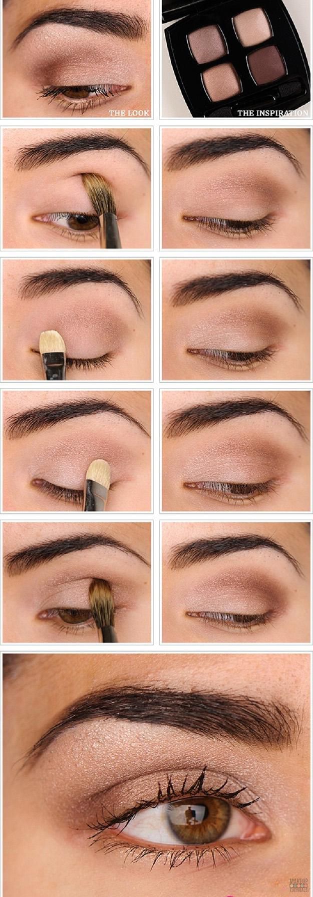Eyeshadow Tutorial: How To Do Everyday Natural Makeup. DIY simple and quick tuto...