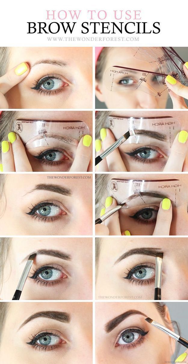 How to Use Eyebrow Stencils | Eyebrow Makeup Tips - Eyebrow Stencil Ideas by Mak...