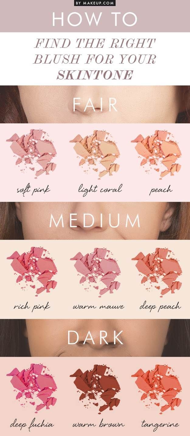 Makeup Guide | How To Choose The Right Blush For Your Skintone (INFOGRAPHICS)...