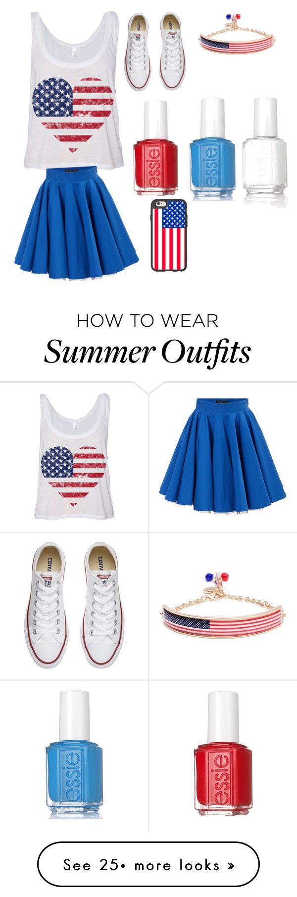 "4th of July" by catlover218 on Polyvore featuring Converse, Philipp P...
