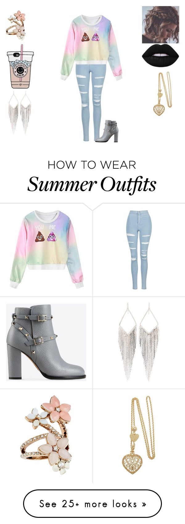 "A Outfit" by jordanbond55 on Polyvore featuring Topshop, Valentino, L...