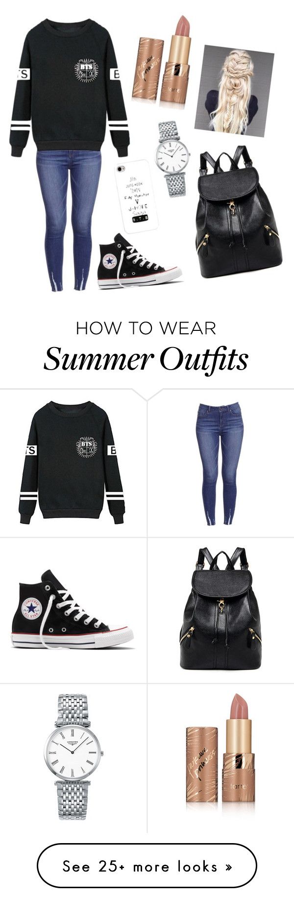 "Army Outfit ❤️Bts" by celia-ferreira-1 on Polyvore featuring Conv...