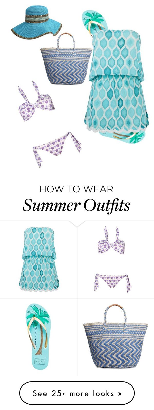 "Beach Outfit" by sara-beatrice-lazar on Polyvore featuring Kate Spade...