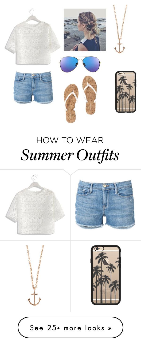"Beach Outfit" by tr-10c on Polyvore featuring Chicwish, Frame Denim, ...