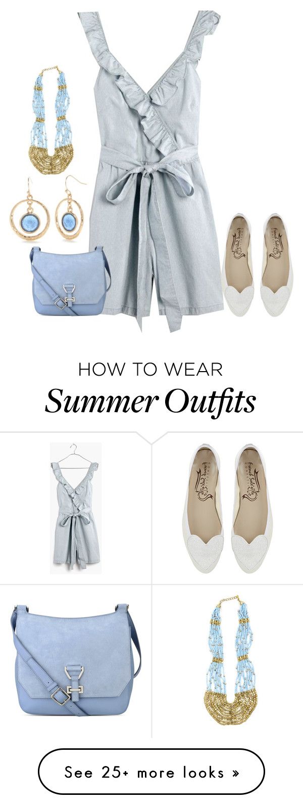 "blue" by kim-coffey-harlow on Polyvore featuring Madewell, Nine West,...