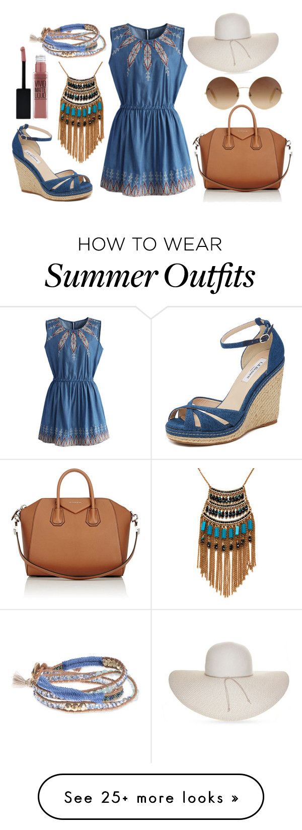 "Blue Summer, 8.01" by bellatrxl on Polyvore featuring Chicwish, L.K.B...