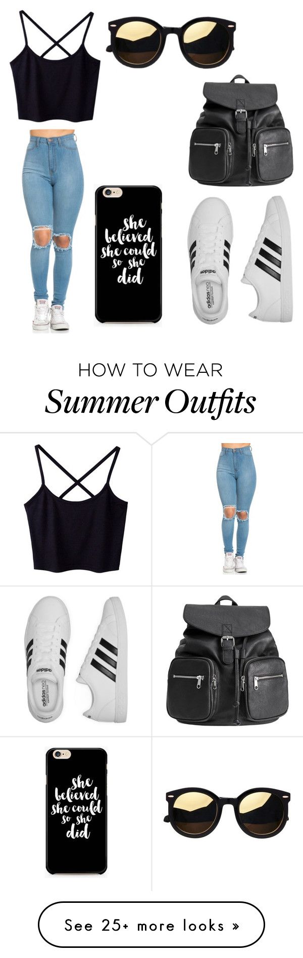 "Casual Outfit" by antoo23 on Polyvore featuring adidas and H&M...