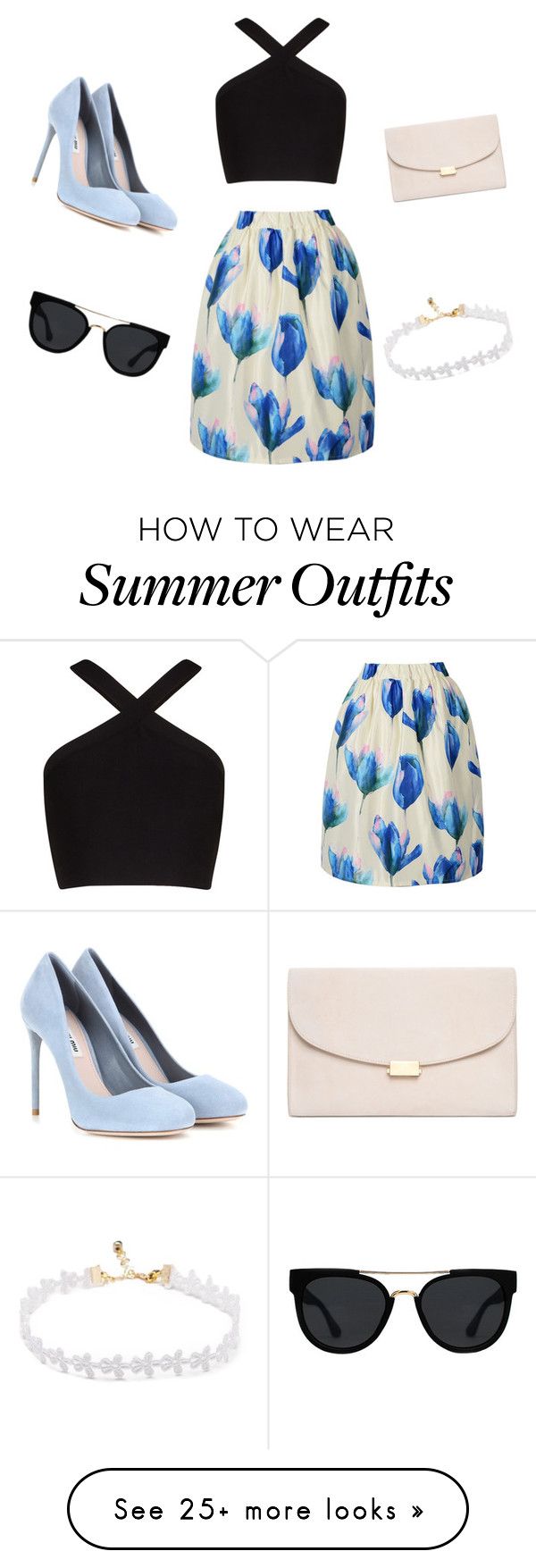 "Floral outfit" by jordan-vartan on Polyvore featuring BCBGMAXAZRIA, M...