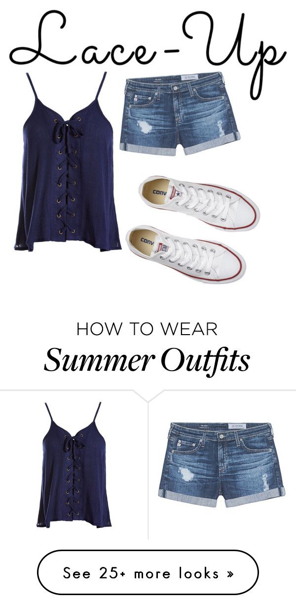 "Lace up everyday summer outfit" by sapphirecookie on Polyvore featuri...
