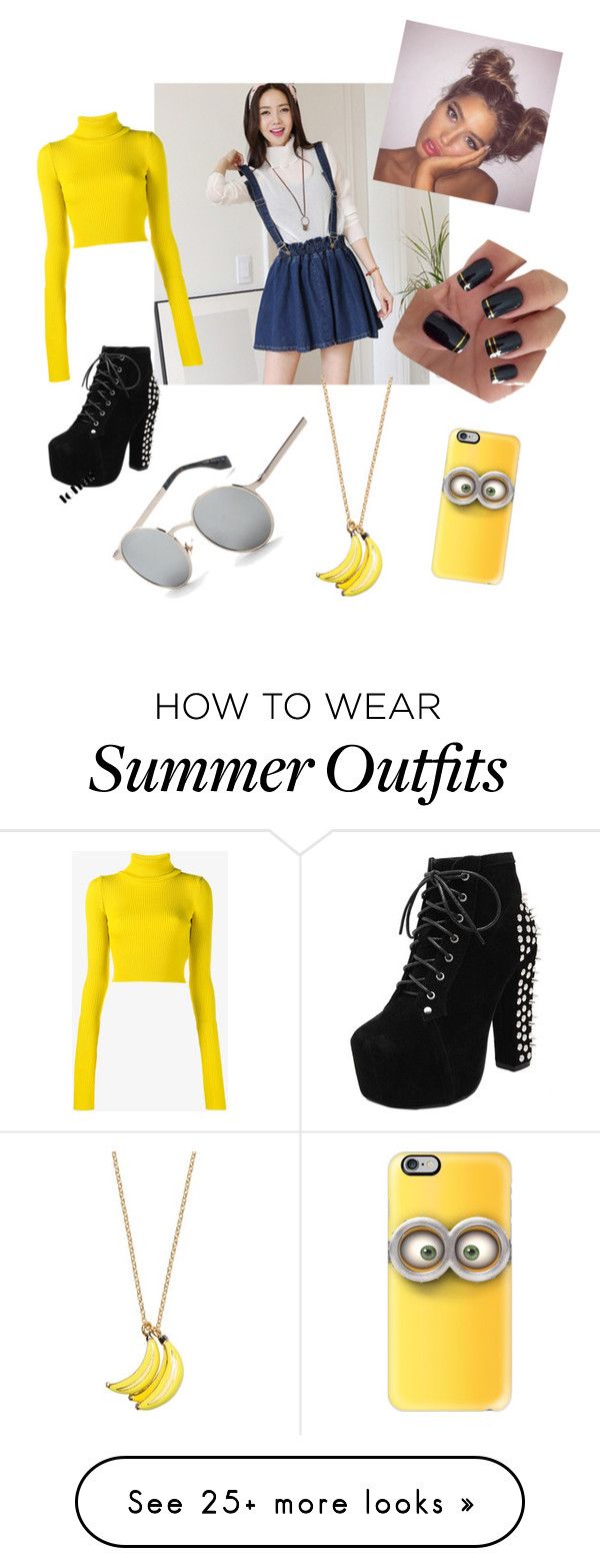 "Minions Inspired Outfit" by styledbyleyz on Polyvore featuring Jacque...