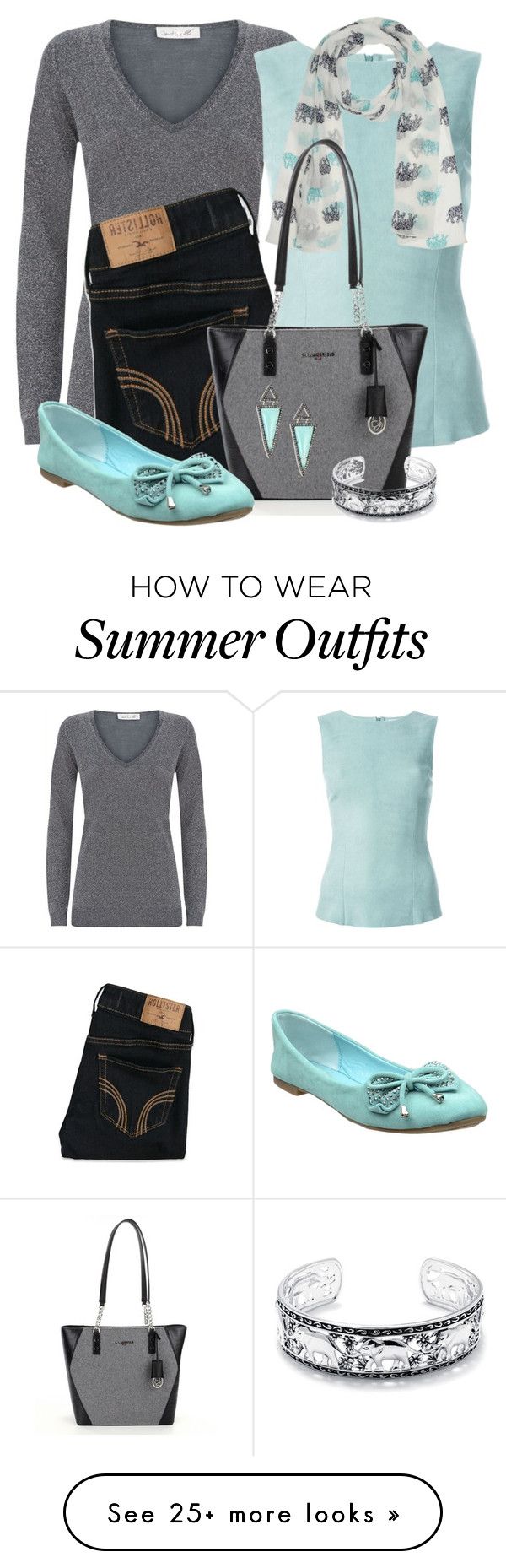 "Mint & Gray" by jennifernoriega on Polyvore featuring Damsel in a...