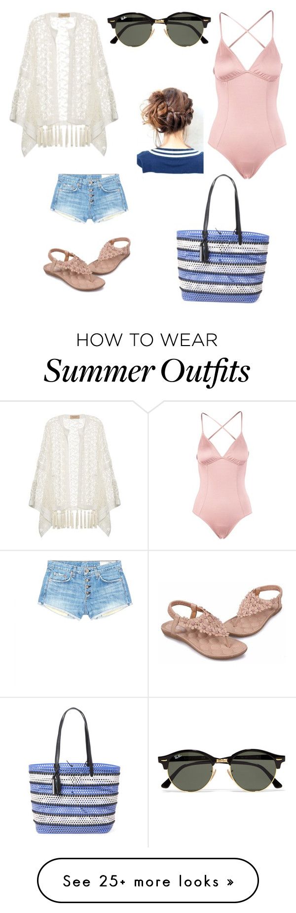 "Modest beach outfit" by rockgoddess555 on Polyvore featuring Eberjey,...