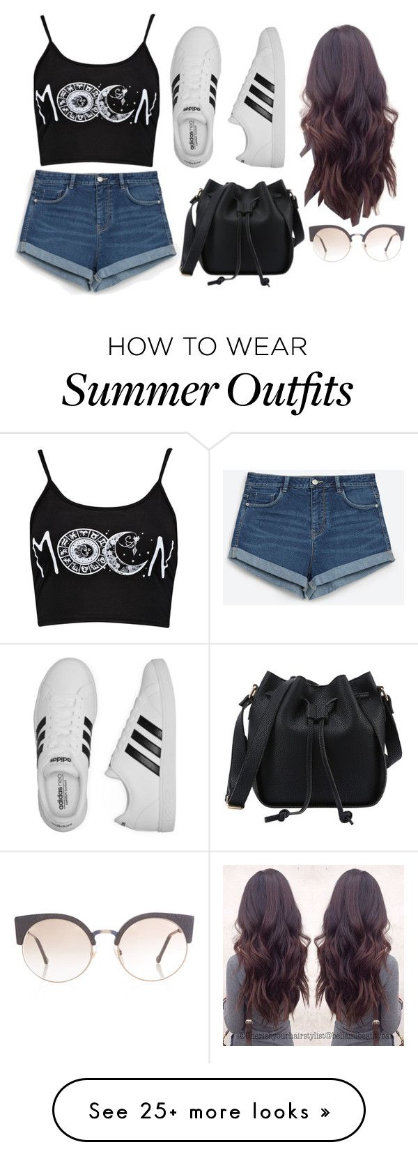 "Outfit 52" by decemberbaby19 on Polyvore featuring Boohoo, Zara, adid...