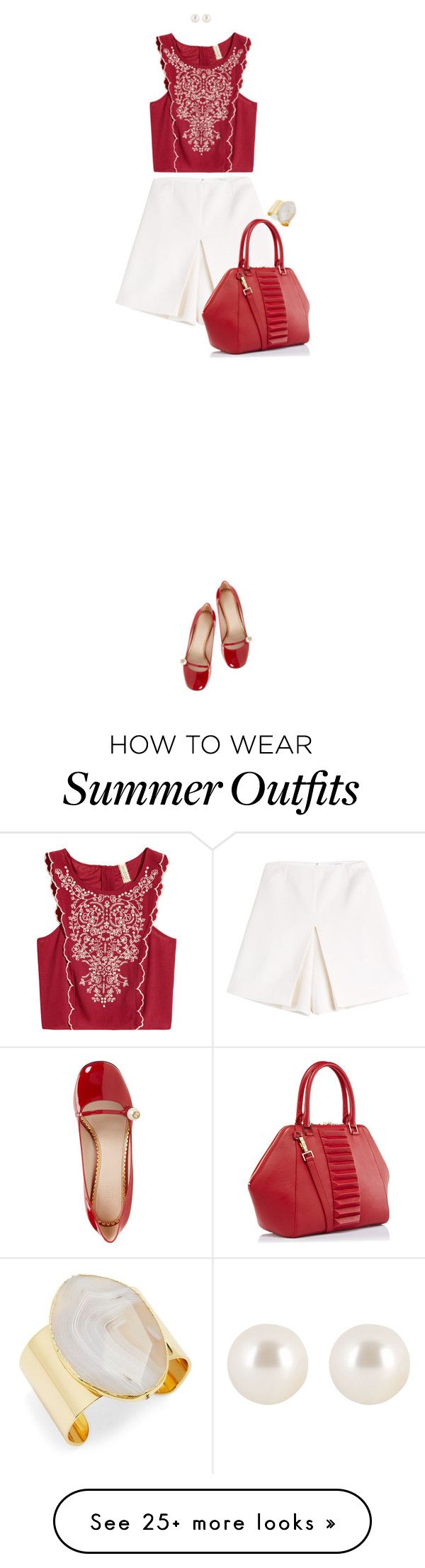 "Red And White For Summer" by ittie-kittie on Polyvore featuring Carve...