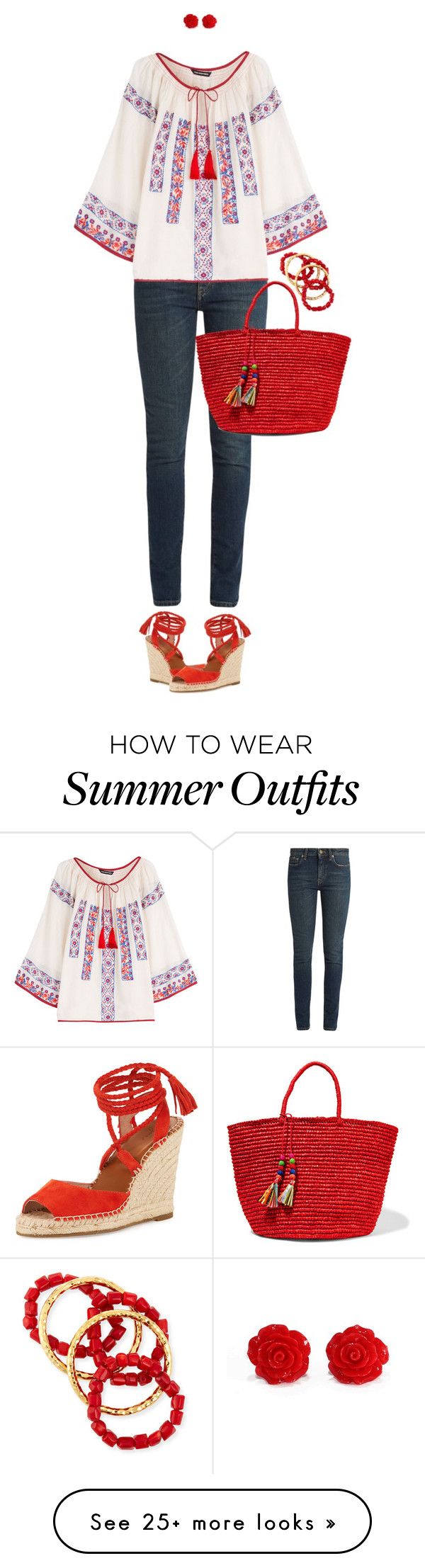 "Red Bags For Summer" by ittie-kittie on Polyvore featuring Yves Saint...