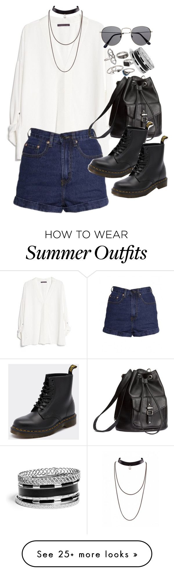 "Requested outfit" by ferned on Polyvore featuring MANGO, H&M, Dr....