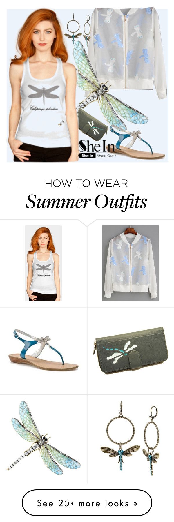 "SheIn Dragonfly Summer Outfit" by deborah-calton on Polyvore featurin...