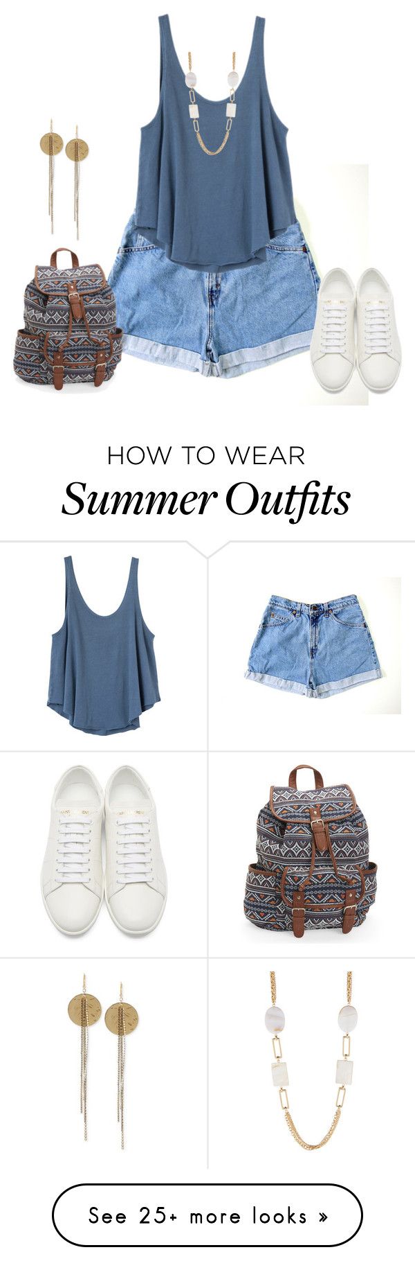 "sneakers" by kim-coffey-harlow on Polyvore featuring RVCA, Yves Saint...