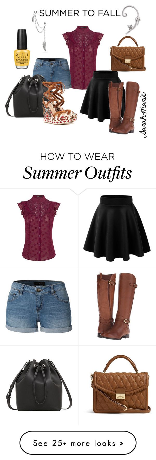"summer and fall" by sarahmarie2014 on Polyvore featuring Karen Millen...