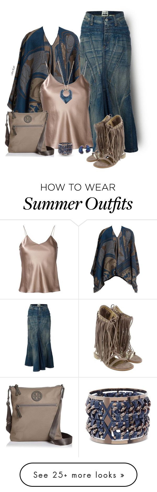 "Summer ended" by ana-kreb on Polyvore featuring Etro, Tory Burch, Stu...